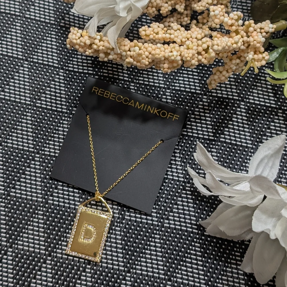 Rebecca Minkoff Gold Initial D Pendant Necklace NEW!